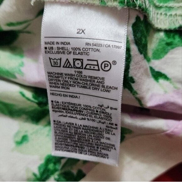 Old Navy SS trapeze white floral Peplum Blouse womens size 2X - Picture 6 of 7